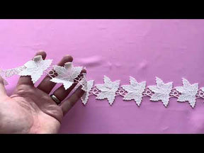 Bordure en dentelle ivoire - Plane
