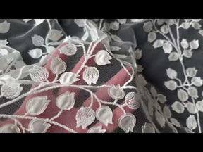 Dentelle brodée ivoire 3D - EB5034