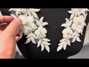 Ivory 3D Lace Appliques - T894
