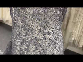 Dentelle guipure grise - Ebba