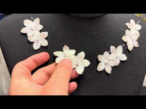Ivory Embroidered Appliques - T896