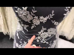 Dentelle blanche perlée - P483
