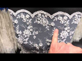 White Beaded Embroidery Lace - P503