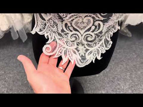 Applique en dentelle perlée ivoire - Goanna (CF AP 241)