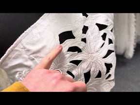 Satin ivoire découpé au laser - Lantana
