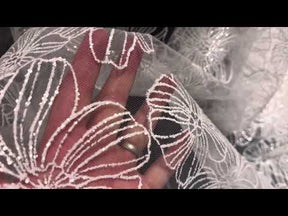 Dentelle pailletée ivoire - Donaldina