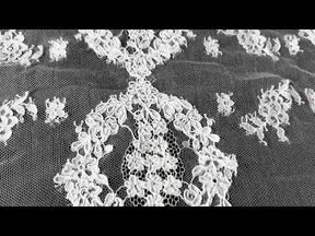 Dentelle Chantilly ivoire à cordon - Raleigh