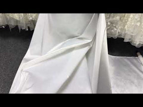 Organza Taffetas mélangé de soie blanc - P607