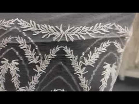 Dentelle Brodée Ivoire - Gardénia