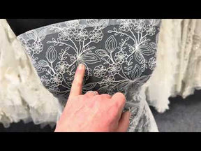 Dentelle brodée ivoire - EB5026