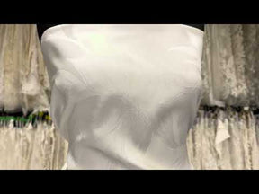 Brocade de soie italienne mélangée ivoire - Digne d'intérêt