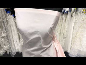 Taffetas de polyester rose poudré - P599
