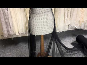 Tulle à pois noirs - Madelaine (CF)