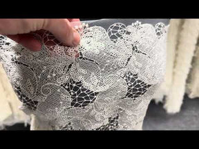 Dentelle brodée de sequins ivoire - EB3038
