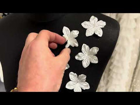 Fleurs en satin écologique ivoire - MM0038 (Sachet de 144)