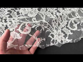 Dentelle Chantilly écologique Ivoire Pâle - Aveta