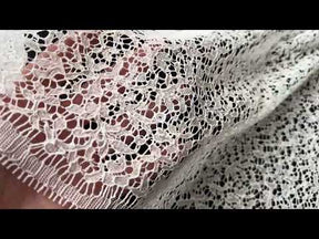 Dentelle française ivoire brodée - LA4005