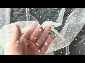 Tulle ivoire perlé - EB1071