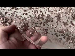 Dentelle bouffante à paillettes caramel - Razzle Dazzle