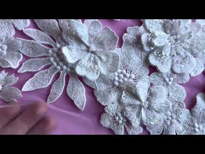 Dentelle Fleurie 3D Ivoire - Arcadia