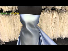 Satin Duchesse Polyester Bleu Ciel - Contessa