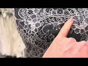 Dentelle Raschel ivoire à cordon - Nubia
