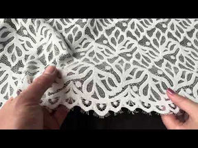Dentelle raschel stretch ivoire - Tankara