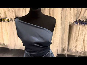 Dupion de soie bleu minéral - Masquerade
