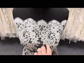 Dentelle Chantilly ivoire à cordon – Sudaba