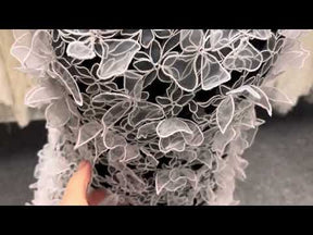 White 3D Organza Lace - Tespiana