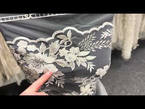 Dentelle brodée de sequins ivoire - EB3044