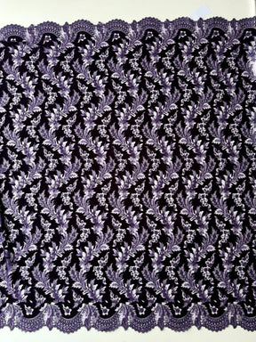 Dentelle en velours 3D violette - EB3023