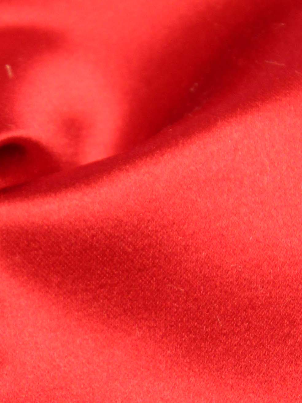 Red Silk/Cotton Satin - Drama