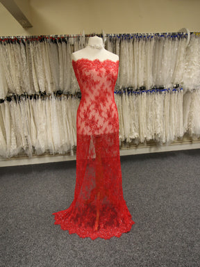 Dentelle perlée rouge - O'Hara