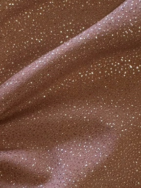 Tissu jersey pailleté or rose - Dazzle