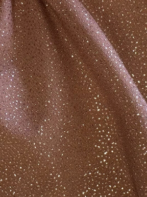 Tissu jersey pailleté or rose - Dazzle