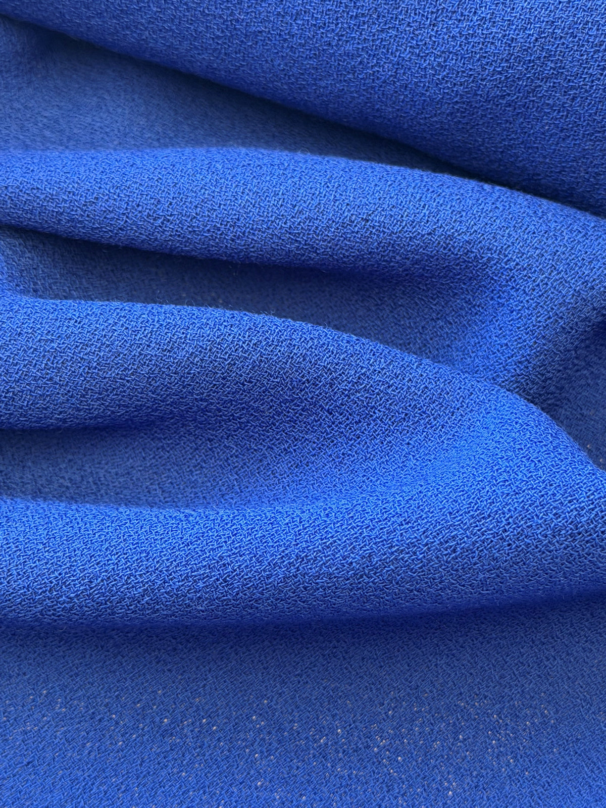 Crêpe de laine italien bleu roi - P640
