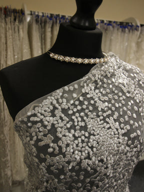Dentelle brodée d'argent - Carter