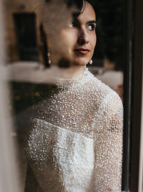 Dentelle Ivoire Pailettée - Luz