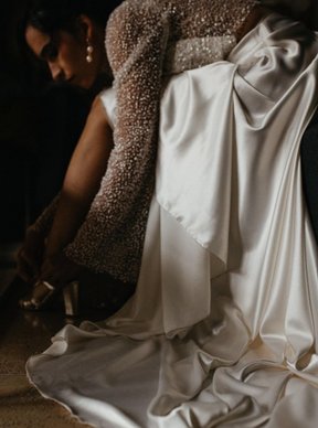 Dentelle Ivoire Pailettée - Luz