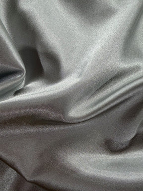 Satin extensible en polyester argenté - Empathie