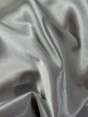 Satin extensible en polyester argenté - Empathie