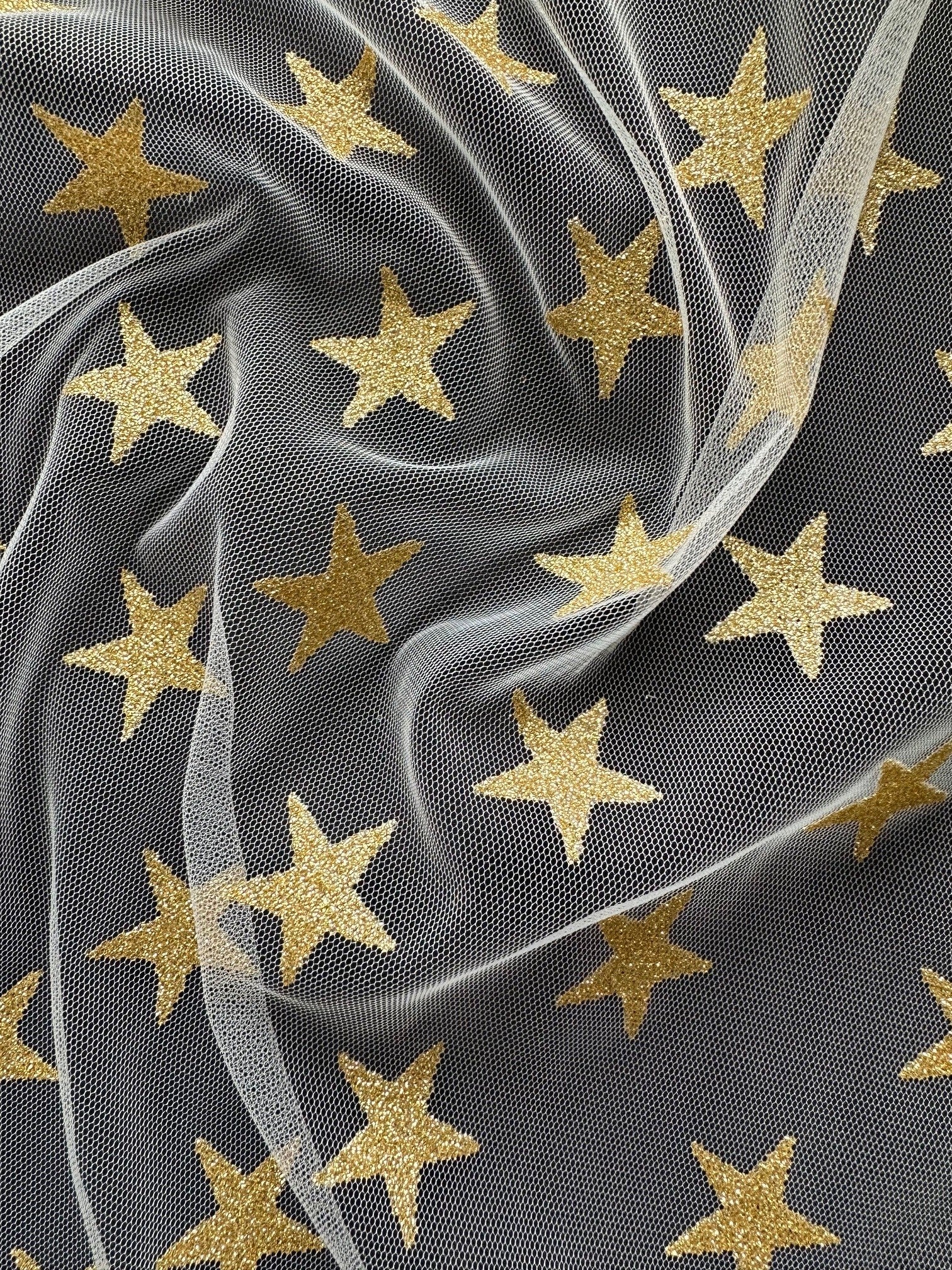 Tulle Étoile d'Or - Paillettes