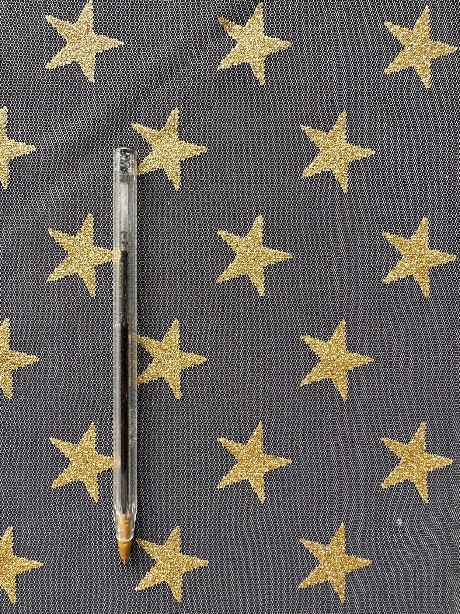 Tulle Étoile d'Or - Paillettes