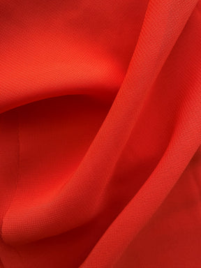 Mousseline de polyester rouge tomate - Bienveillance