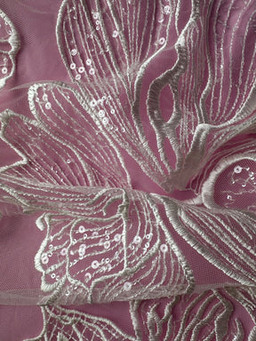 Dentelle à Paillettes Brodées Ivoire - Hiranna