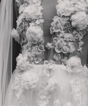 Fleur Brodée Ivoire - Linaria