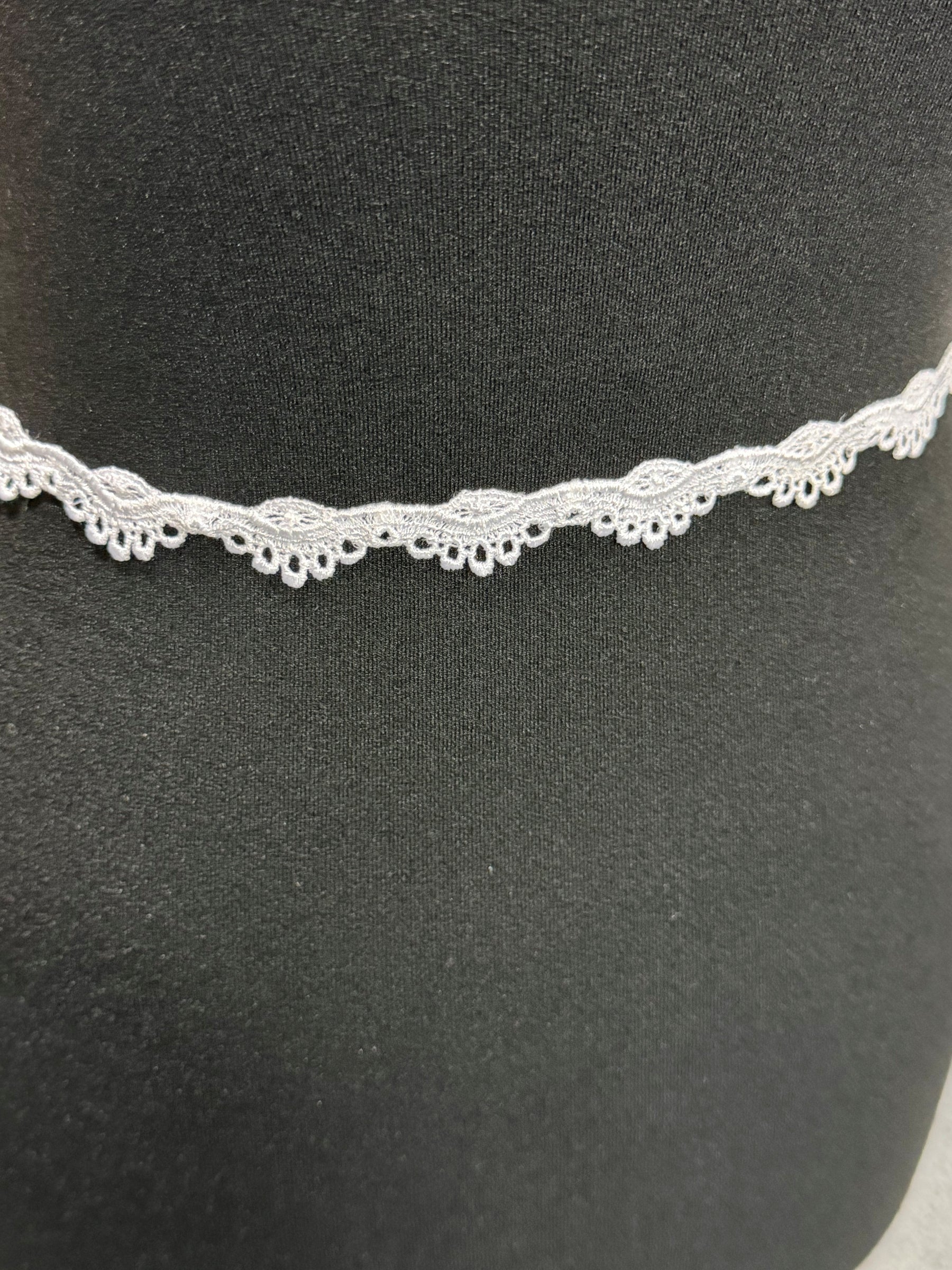 Bordure en dentelle guipure blanche - T359