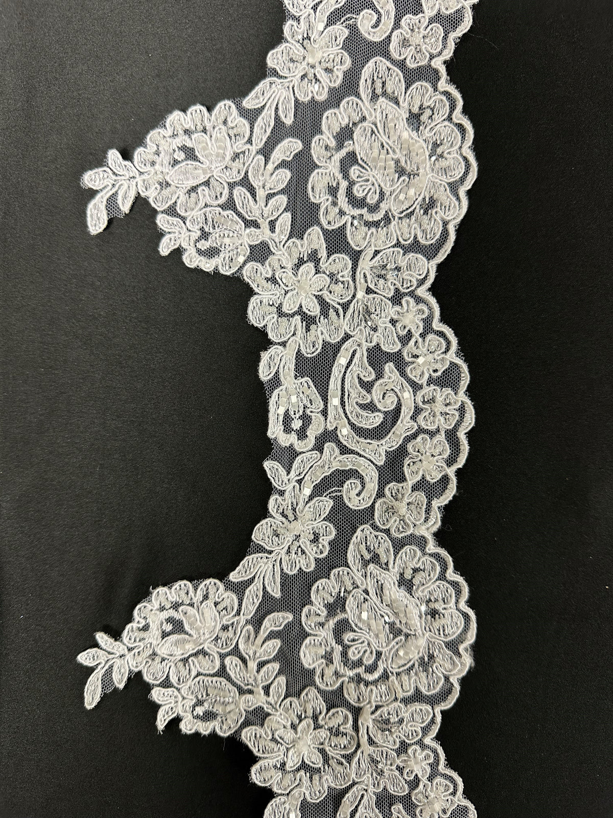 White Corded Lace Trim - Niagara