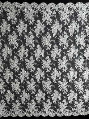 Dentelle Chantilly ivoire à cordon – Zetina
